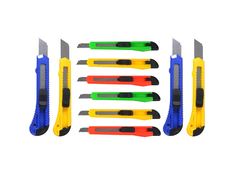 60 x Heavy Duty Box Cutters Openers Utility Knives with Snap Off Blades (Variety Knife Set)