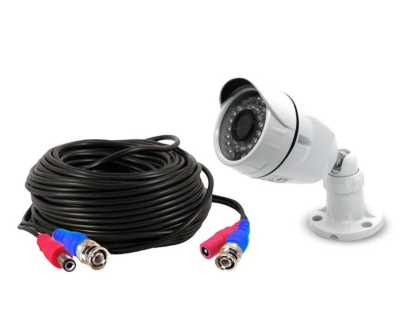 Elinz 1080P HD 2.0MP AHD Bullet CCTV Security Camera Night Vision BNC Video Cable 18M