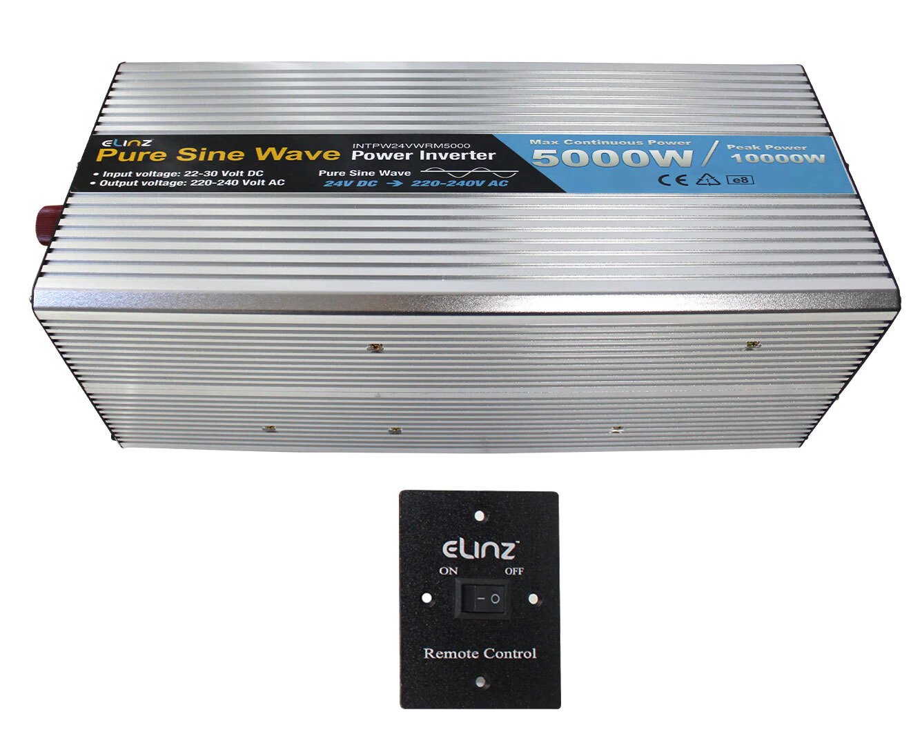 Elinz Pure Sine Wave Power Inverter 5000W/10000W 24V-240V AUS Plug Remote Control