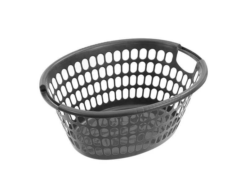 6 x OVAL LAUNDRY BASKET 40L Eco Essential Hamper Clothes Washing Storage Basket
