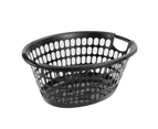 6 x OVAL LAUNDRY BASKET 40L Eco Essential Hamper Clothes Washing Storage Basket