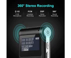 16GB Digital Voice Activated (grey) Recorder - Voice Recorder with Playback - Portable Tape Recorder Audio Recording Device with Noise Reduction Audio