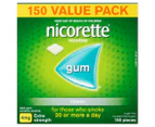 2 x 150pk Nicorette Nicotine Gum Classic Regular Strength 4mg