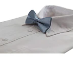 Boys Dark Grey Plain Bow Tie Polyester
