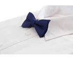 Boys Navy Polka Dot Pattern Bow Tie Polyester
