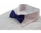 Boys Dark Purple Plain Bow Tie Polyester