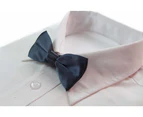 Boys Gunmetal Plain Bow Tie Polyester