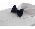 Boys Midnight Blue Plain Bow Tie Polyester