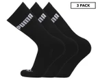 Puma Unisex Cushioned Crew Socks 3-Pack - Black