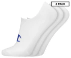 Champion Unisex Sport C Logo No Show Socks 3-Pack - White