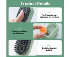 2pcs Household Soft Bristle Cleaning Brush, Multifunctional Liquid Shoe Brush Press Type Shoe Washing Brush, with Soap Dispenser