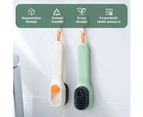 2pcs Household Soft Bristle Cleaning Brush, Multifunctional Liquid Shoe Brush Press Type Shoe Washing Brush, with Soap Dispenser