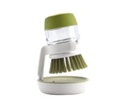 Soap Dispensing Dish Brush(Green), Kitchen Hand Brush for Cleaning Dishes, Pots, Pans and Sinks