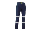 Bisley Taped Biomotion Stretch Cotton Drill Work Pants (BP6008T) - Navy
