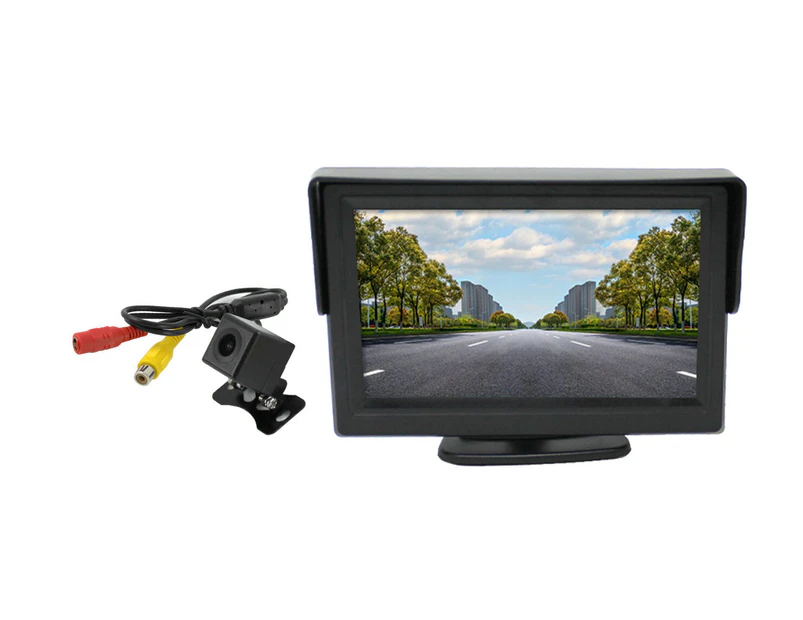 Elinz 4.3" Monitor CMOS Reversing Camera Rearview Night Vision Track Moving Guidelines