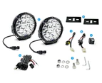 Cosmoblaze 9" Driving Lights Genuine Osram LED Pair Round Spot 1LUX 1600M  IP68 DT Wiring Harness