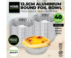 Home Master 40PCE Aluminium Foil Bowls Reusable Premium Quality Strong 12.5cm