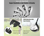 Costway Complete Men Golf Clubs Set Starters Pro w/Stand Bag 10 Pieces Alloy/Graphite Drive, Right Hand, Black