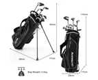 Costway Complete Men Golf Clubs Set Starters Pro w/Stand Bag 10 Pieces Alloy/Graphite Drive, Right Hand, Black