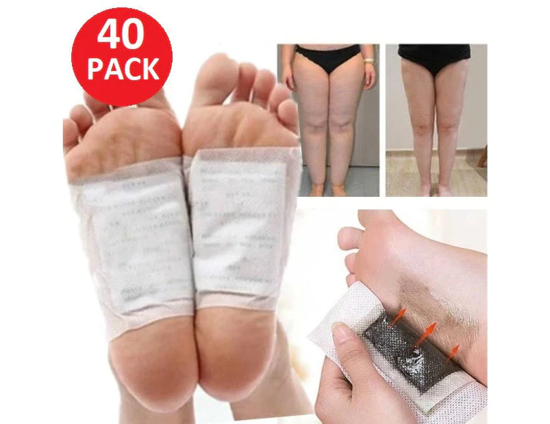 Detox Foot Pad Patches Pads Natural Plant Detox Herbal Toxin Removal Sticky Adhesive - 40