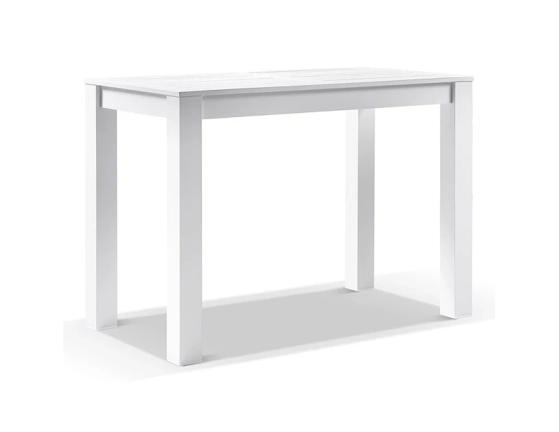 Outdoor Santorini Outdoor Aluminium 1.5M Rectangle Bar Table - Outdoor Aluminium Tables - White Aluminium