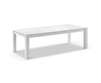 Santorini 2.5m Outdoor Rectangle Aluminium Dining Table - Dining Tables - White