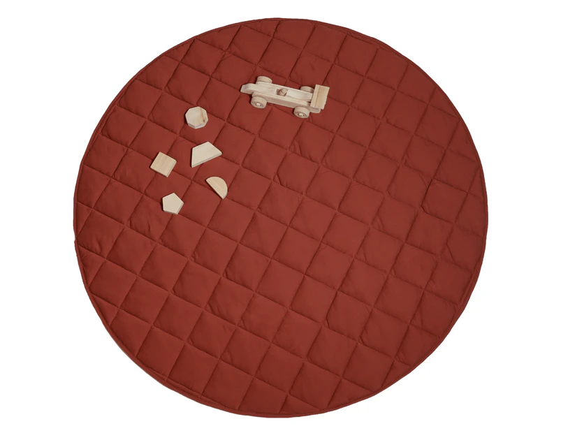 Outlook Baby Jersey Quilted Play Mat (Waterproof Backing) - Rust