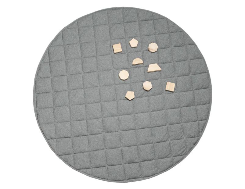 Outlook Baby Jersey Quilted Play Mat (Waterproof Backing) - Grey