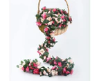 OWLCE Artificial Sakura Vine Flowers Plants - Artificial Flower Fake Flowers Sakura Vine Ivy Garlands Hanging for Wedding Party Garden (Champagne)