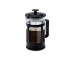 Home Master(R) 1Litre Coffee Plunger Glass Body Heat Resistant 8 Cup Brew 18cm