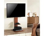 Heavy Duty TV Floor Stand with Wood Shelves Height Adjustable 32-65" LCD LED TVs