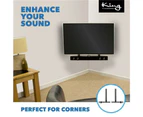 2x Sound Bar Mount to TV Bracket Adjustable Soundbar Holder for 32-85 Inches TVs