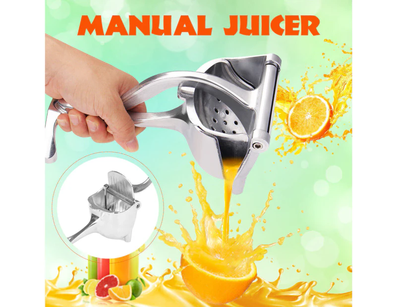 Manual Juicer Aluminum Alloy Hand Juice Squeezer Fruit Press Juicer Extractor