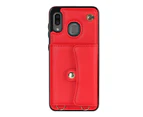 RFID Blocking Wallet Case for Samsung Galaxy A20 - Red