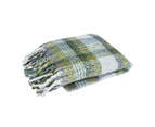 J. Elliot Aiden Faux Mohair 130x160cm Throw Blanket Home/Sofa Decor Olive Multi