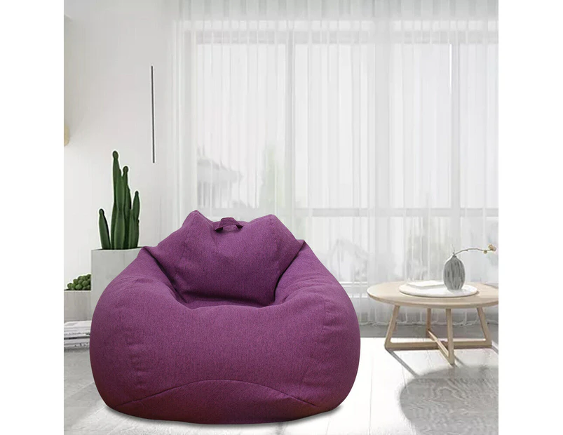 Purple Extra Large Bean Bag Chairs Sofa Cover Indoor Lazy Lounger 120x100cm