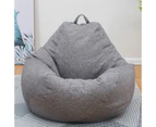 Dark Gray Extra Large Bean Bag Chairs Sofa Cover Indoor Lazy Lounger 120x100cm