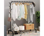 Black Heavy Duty Clothes Rail Rack Hanging Garment Display Stand Shoe Storage Shelf