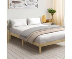 Oikiture Bed Frame Double Size Wooden Timber Mattress Base Platform Furniture