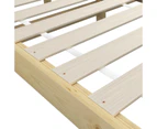 Oikiture Bed Frame Double Size Wooden Timber Mattress Base Platform Furniture