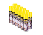Party Central 12PCE Hair Spray Yellow Long Lasting Non-Sticky 125ml - Yellow