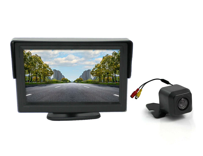 Elinz 4.3" Monitor + 12v Reversing Camera Kit Car Caravan LCD Rearview IR Night Vision