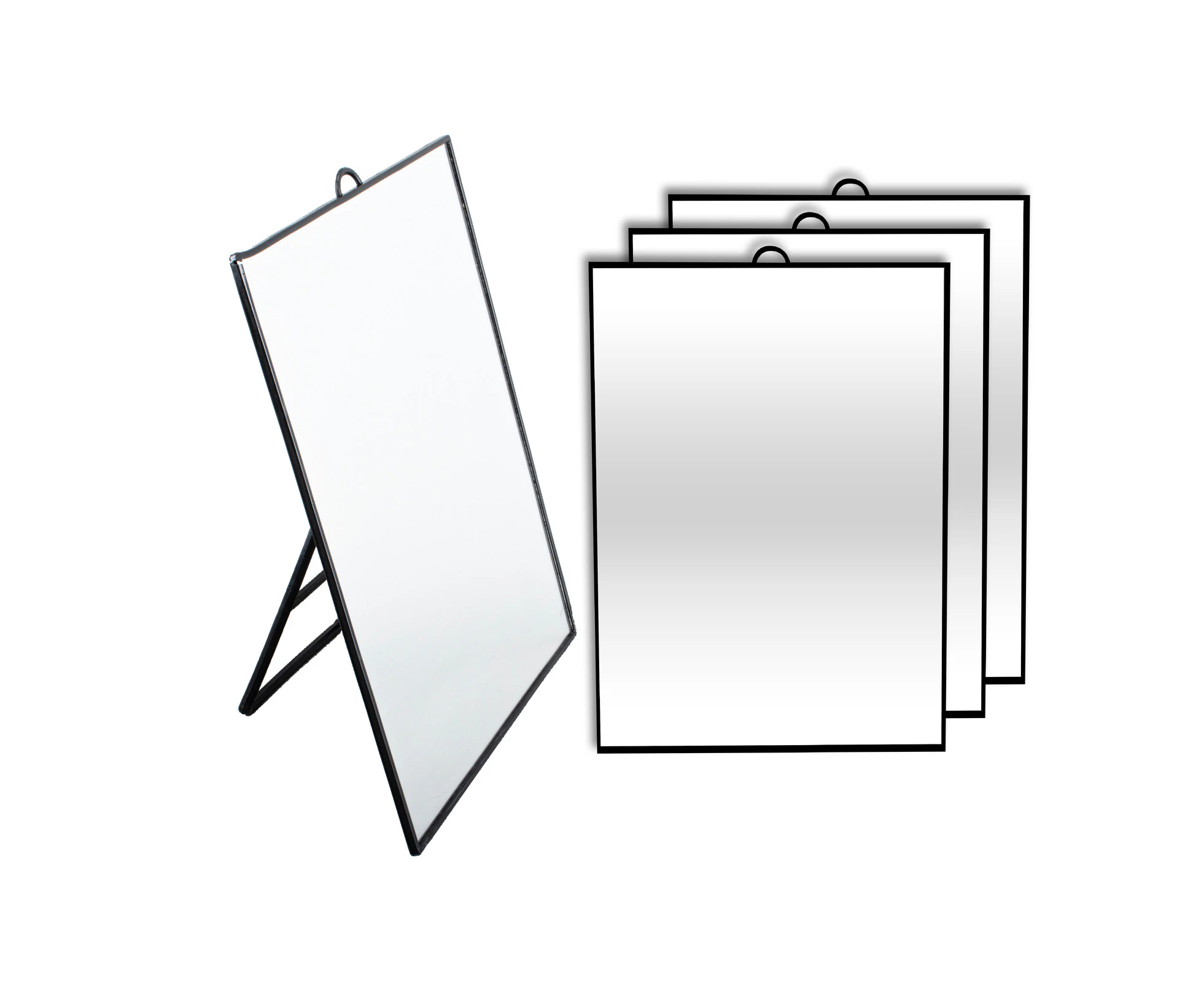 Swosh 4PK Mirror With Stand Wall Mountable Make Up Facial 29.5 x 23cm