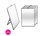 Swosh 4PK Mirror With Stand Wall Mountable Make Up Facial 29.5 x 23cm