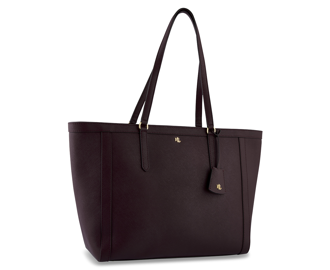 Lauren Ralph Lauren CLARE TOTE LARGE - Handbag - garnet/bordeaux