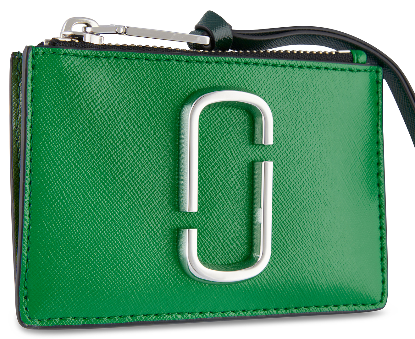 The Mini Compact Wallet in Fern Green Multi Leather