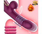 Miraco Rabbit Thrusting Vibrator Heating Oral Sucking Clitoris Stimulator Purple