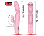 Miraco Thrusting Dildo Rabbit Vibrator Heating Massager Vibrator Telescopic Pink