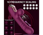 Miraco Rabbit Thrusting Vibrator Heating Oral Sucking Clitoris Stimulator Purple