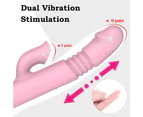 Miraco Thrusting Dildo Rabbit Vibrator Heating Massager Vibrator Telescopic Pink